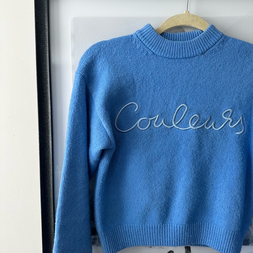 H&M Vibrant Blue Crew Neck Sweater